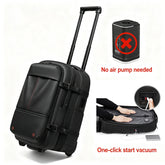 AeroLuxe-21" Expandable Vacuum Seal Wheeled Backpack-Built-in Pump Version