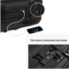 AeroLuxe-60L Rolling Business Vacuum Seal Backpack-Air Pump Version