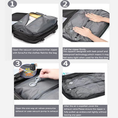 Elite-60L Rolling Vacuum Seal Backpack for Travel-Air Pump Version