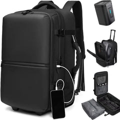 Elite-60L Rolling Vacuum Seal Backpack for Travel-Air Pump Version