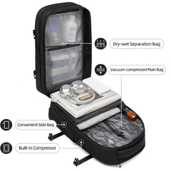 Elite- 21" Vacuum Compression Travel Backpack with Wheels-Automatic Version