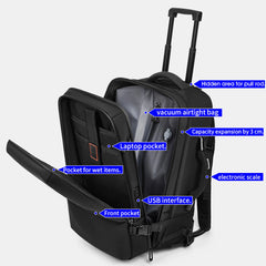 Elite- 21" Vacuum Compression Travel Backpack with Wheels-Automatic Version