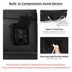 AeroLuxe-21"  Expandable Vacuum Seal Wheeled Backpack-Built-in Pump Version