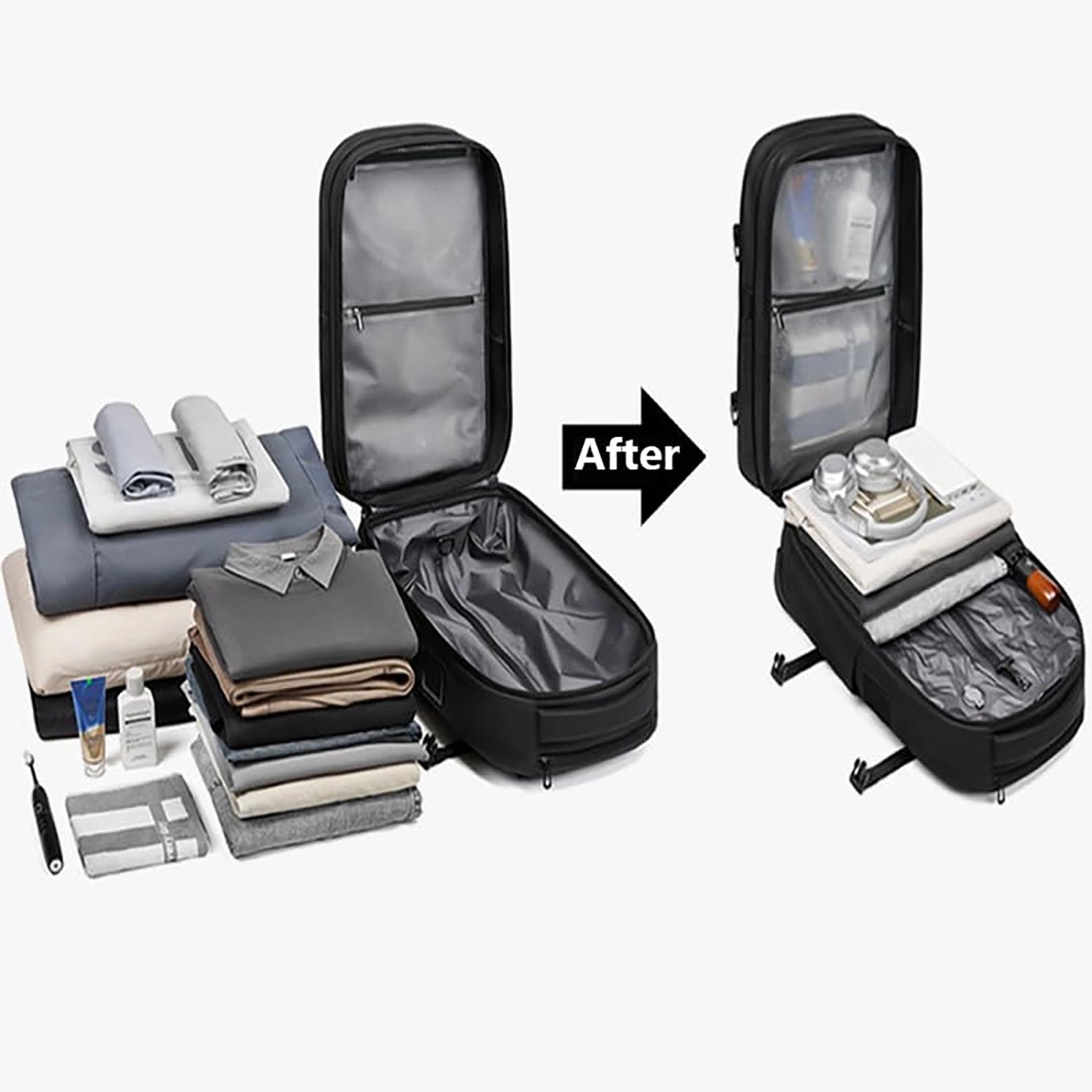 AeroLuxe-21"  Expandable Vacuum Seal Wheeled Backpack-Built-in Pump Version