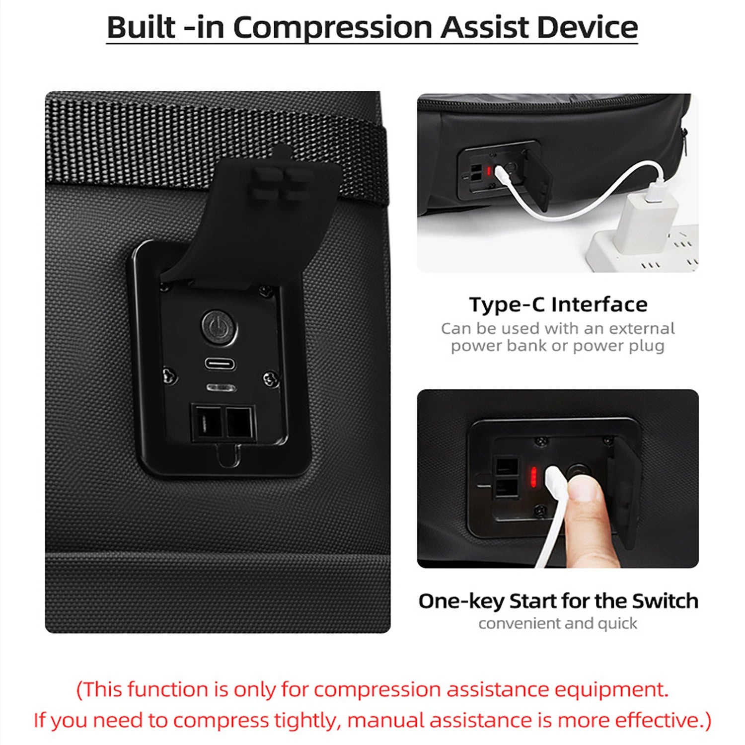 AeroLuxe-60L Rolling Business Vacuum Seal Backpack-Air Pump Version