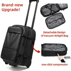 AeroLuxe-21"  Expandable Vacuum Seal Wheeled Backpack-Built-in Pump Version