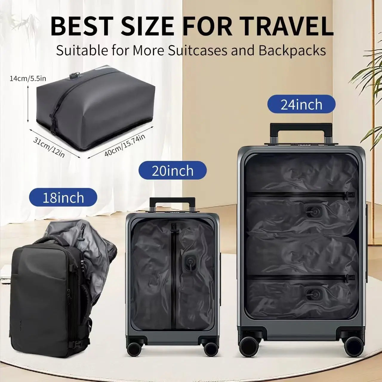 AeroSeal Pro-Reusable Travel Vacuum Storage  Space-Saving Bags-Automatic Version