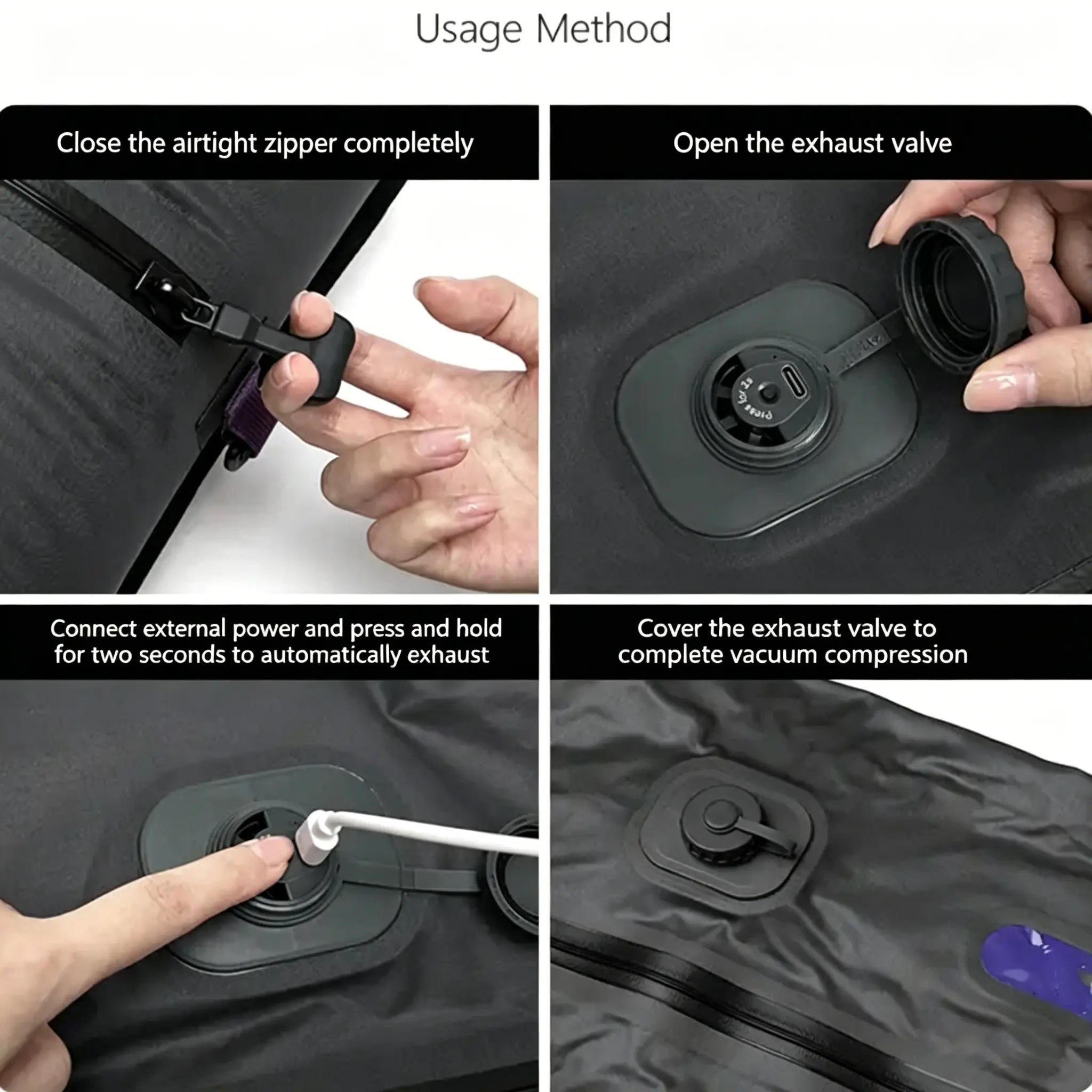 AeroSeal Pro 25L – Automatic Vacuum Storage Bag Space-Saver TSA-Friendly