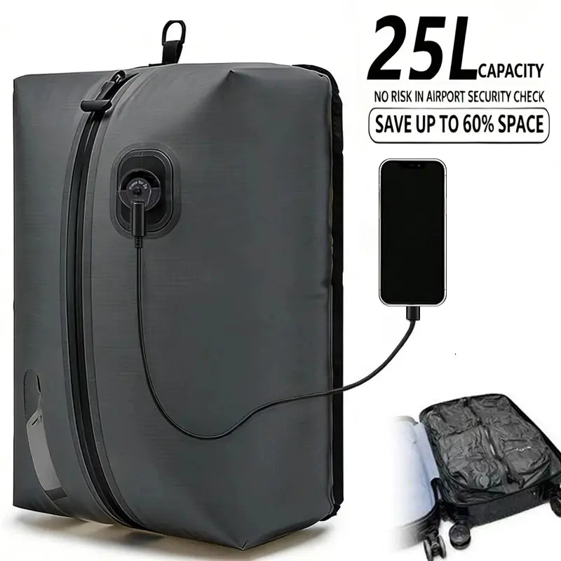 AeroSeal Pro 25L – Automatic Vacuum Storage Bag Space-Saver TSA-Friendly