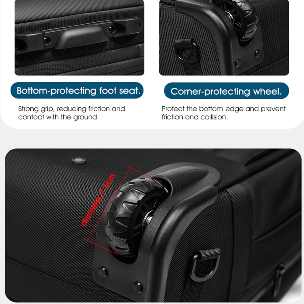 Elite-60L Rolling Vacuum Seal Backpack for Travel-Air Pump Version