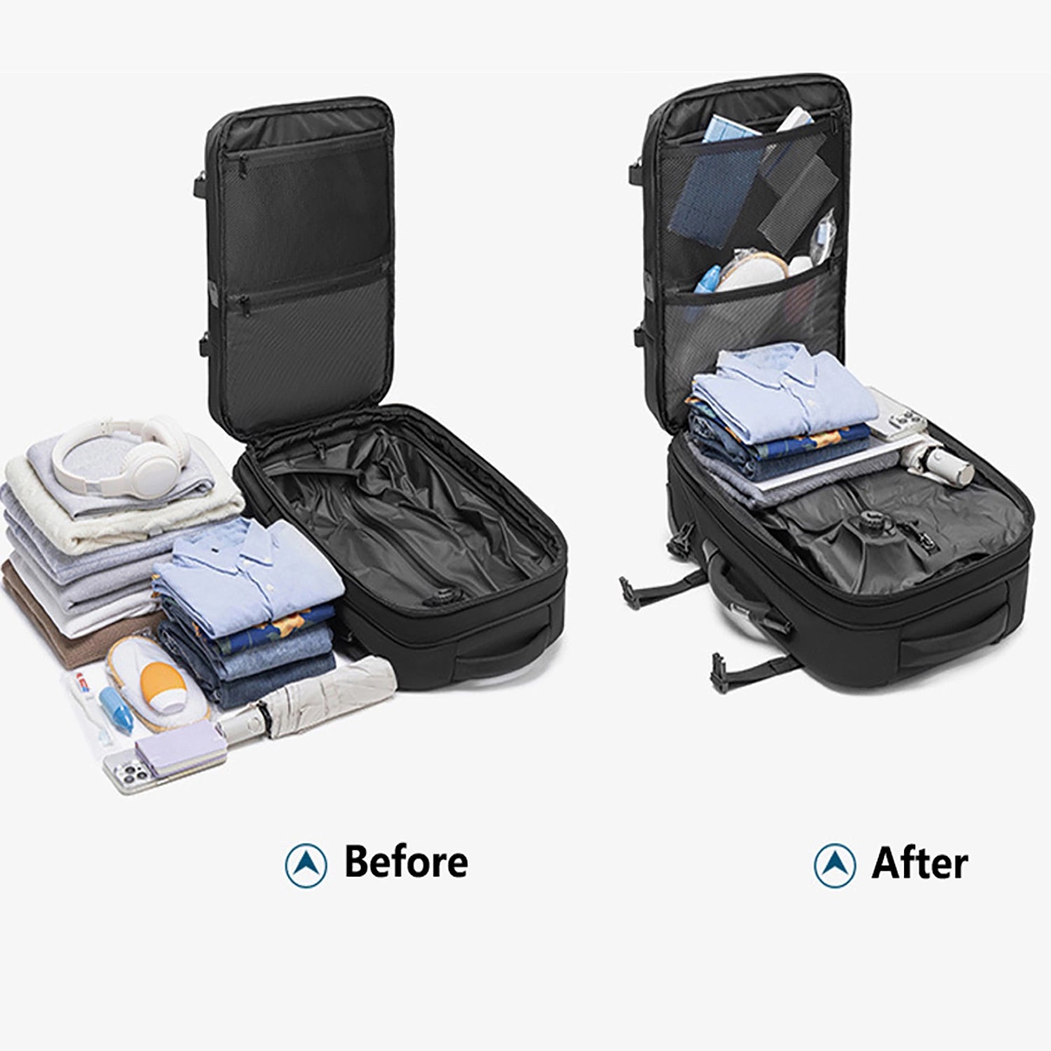 Elite- 21" Vacuum Compression Travel Backpack with Wheels-Automatic Version