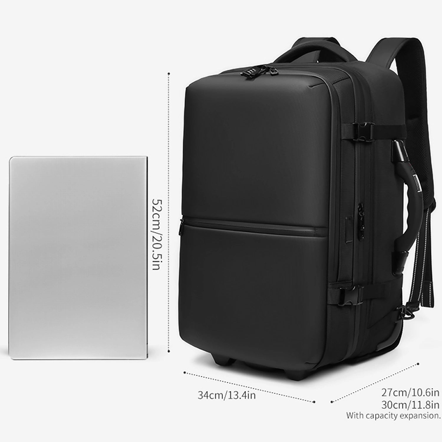 Elite- 21" Vacuum Compression Travel Backpack with Wheels-Automatic Version