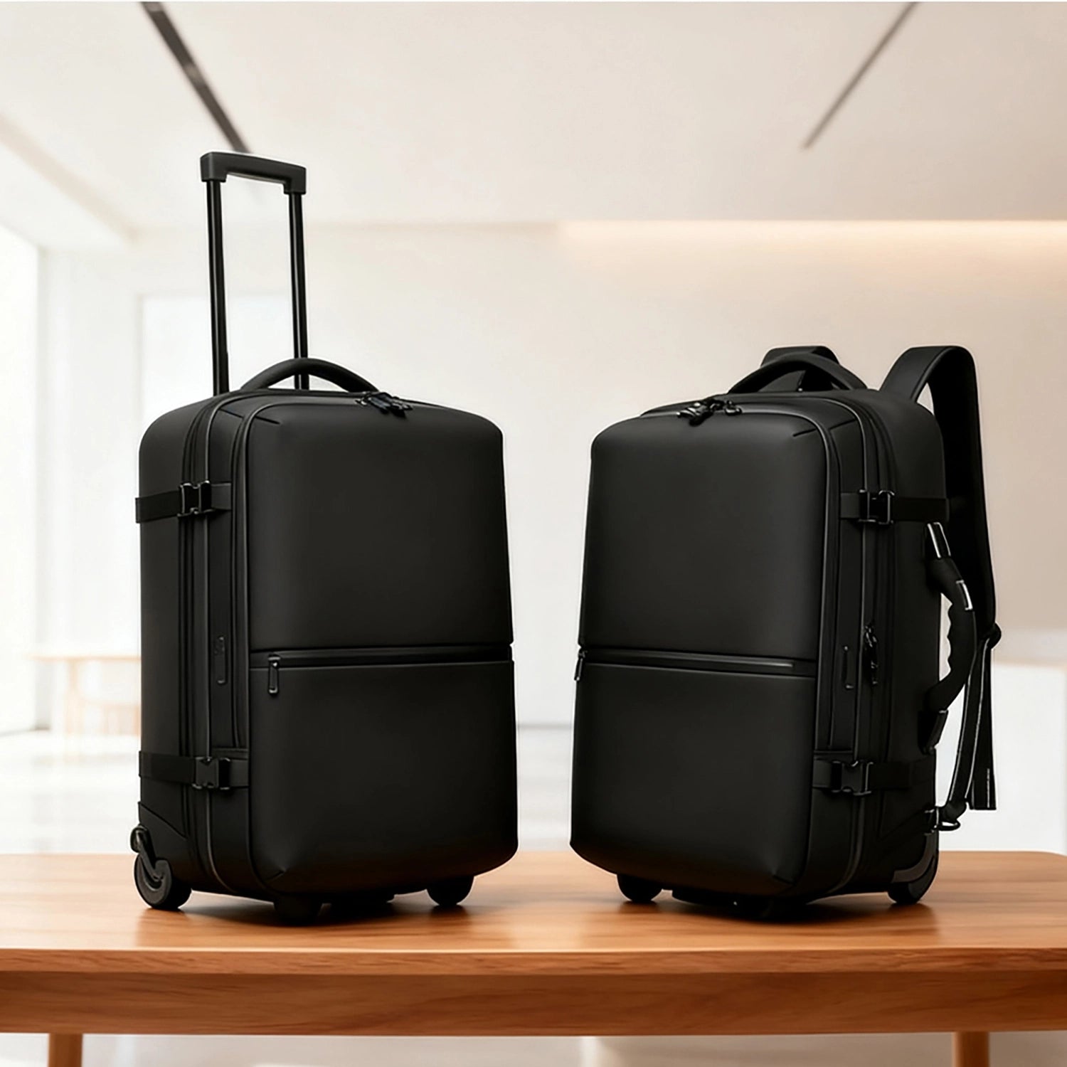 Elite- 21" Vacuum Compression Travel Backpack with Wheels-Automatic Version