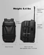 AeroLuxe-21"  Expandable Vacuum Seal Wheeled Backpack-Built-in Pump Version
