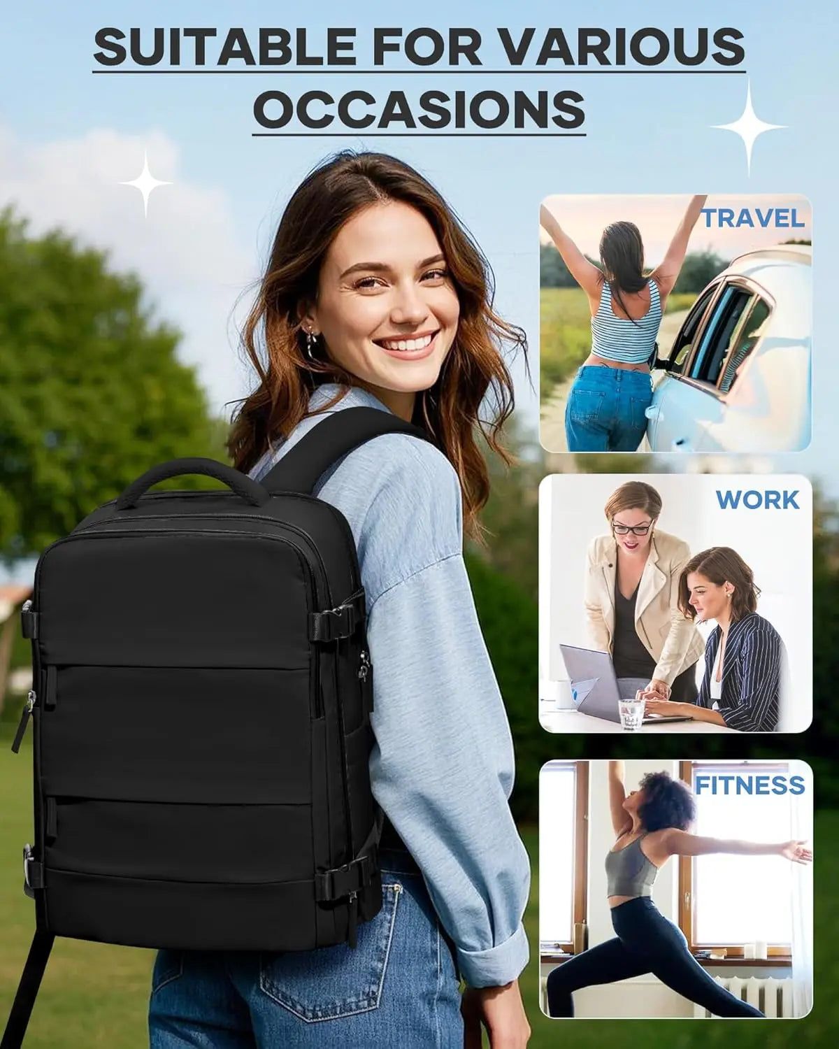 Prestige-45L Vacuum Travel Backpack with Built-in Pump