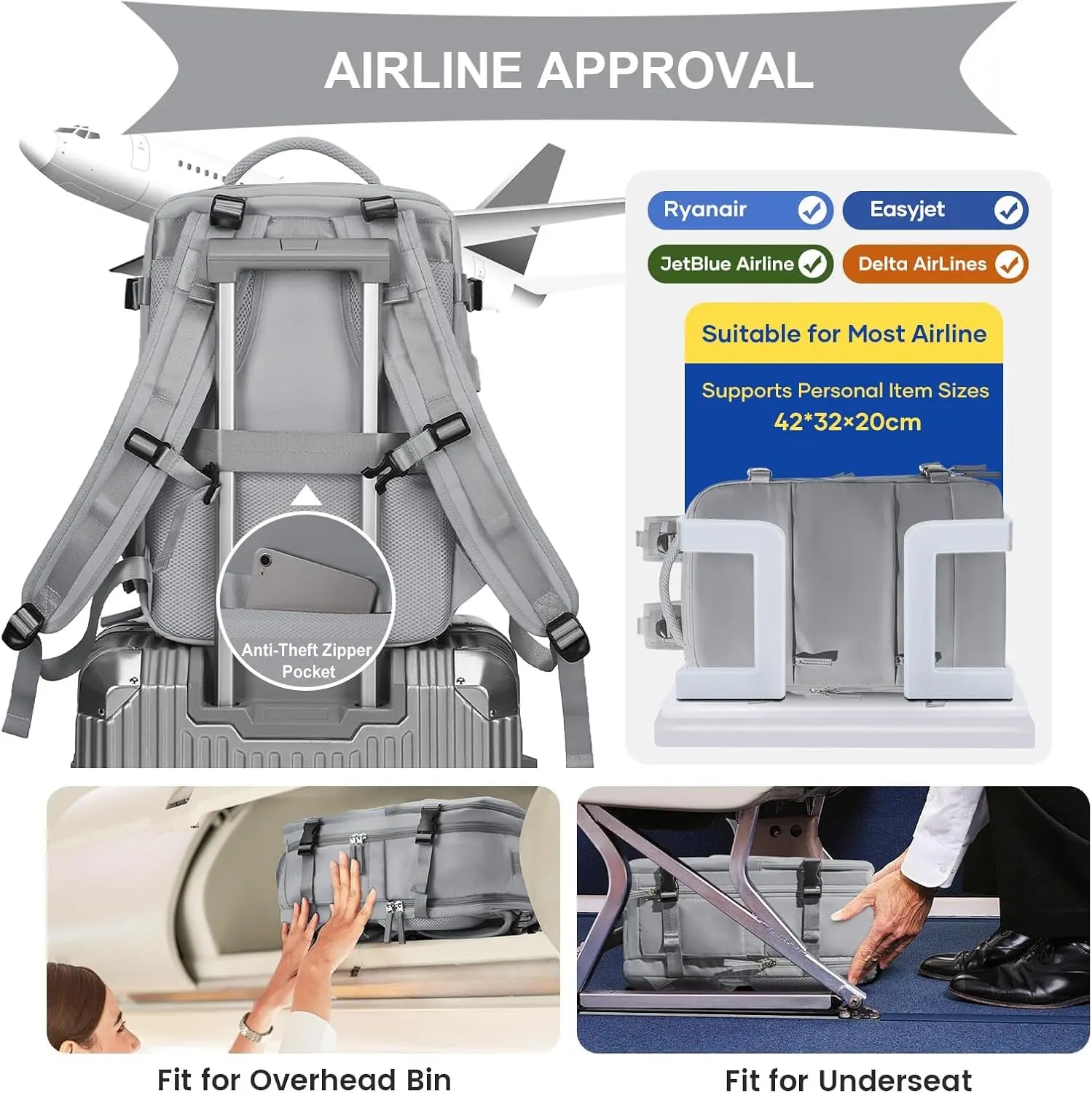 Prestige-45L Vacuum Travel Backpack with Built-in Pump