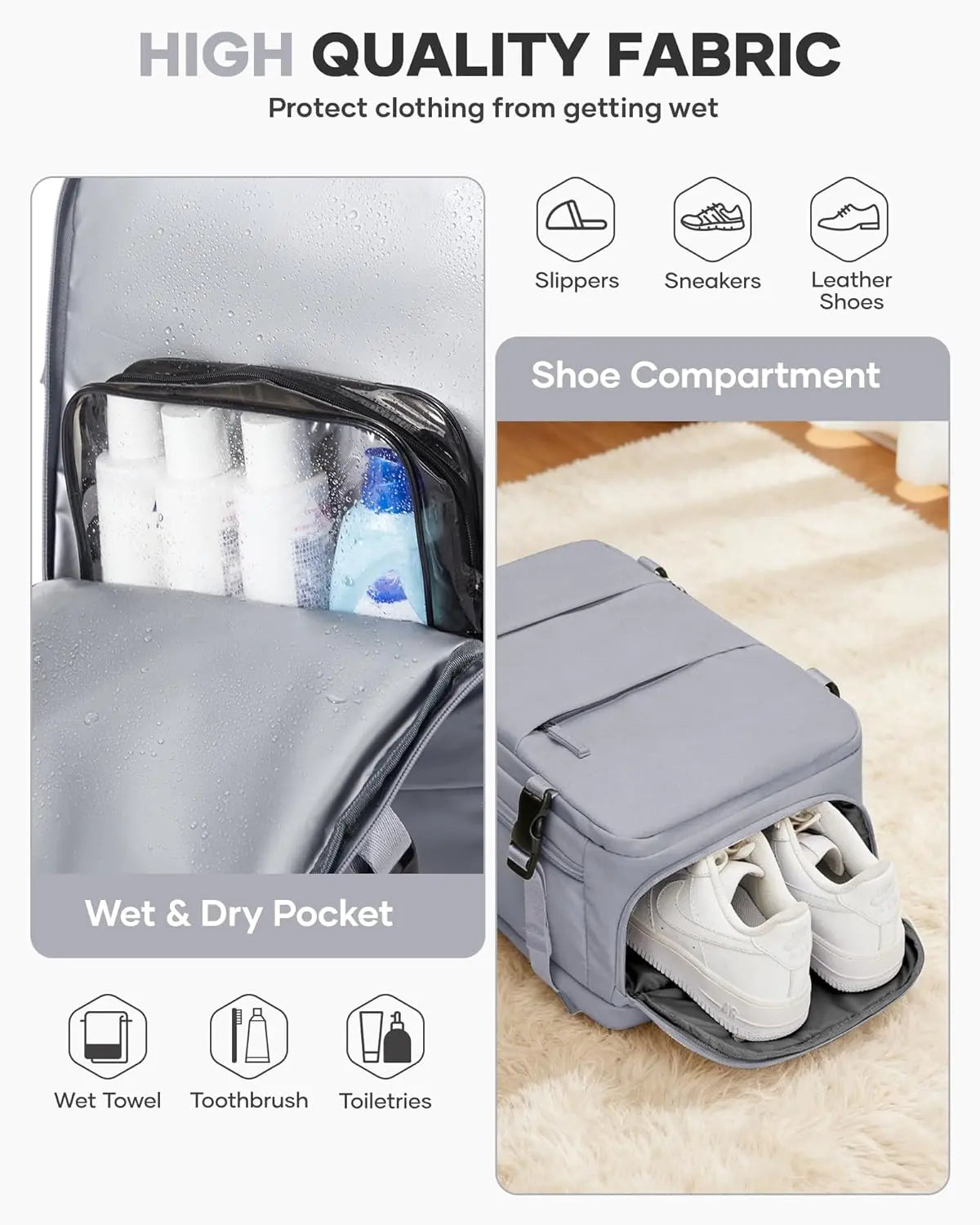 Prestige-45L Vacuum Travel Backpack with Built-in Pump