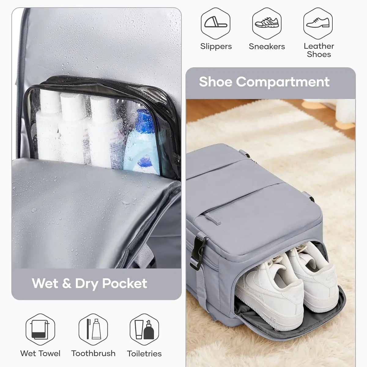 Prestige-45L Vacuum Travel Backpack with Built-in Pump