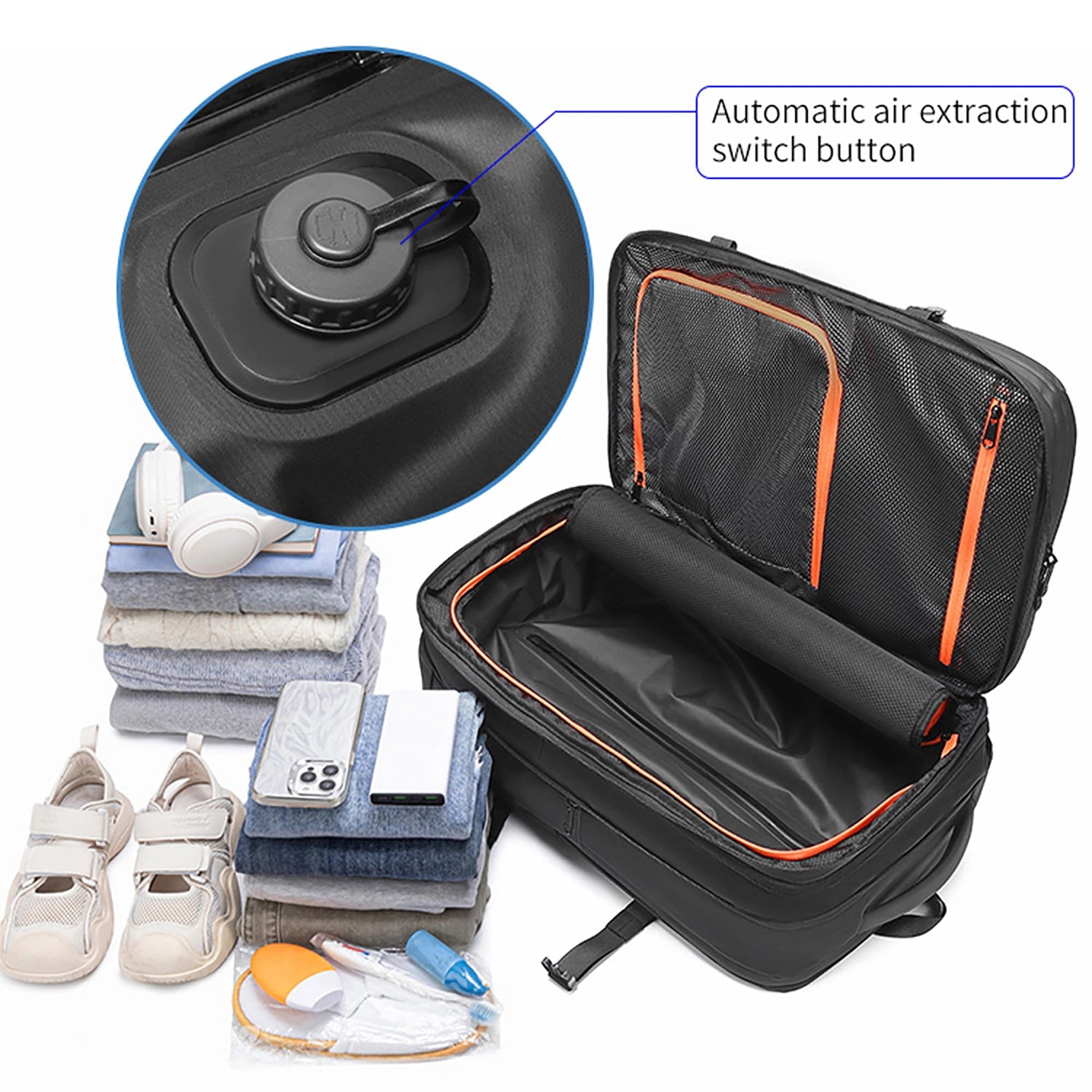 Prestige-55L Air-Compression Travel Backpack-Automatic Version