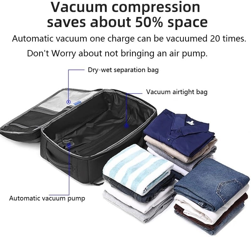 Prestige-45L Travel Backpack with Built-in Vacuum Seal-Automatic Version