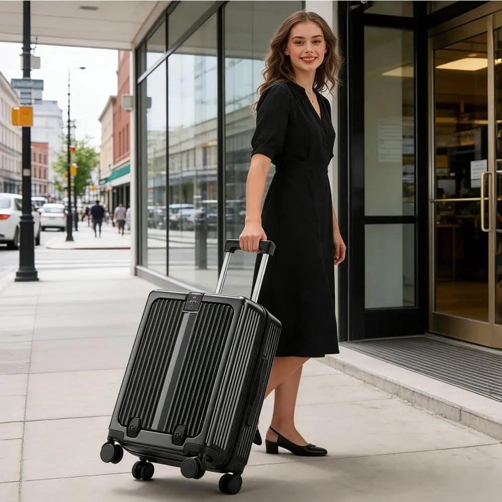 Elite-20" Smart Vacuum Suitcase Carry-On with USB & Pump