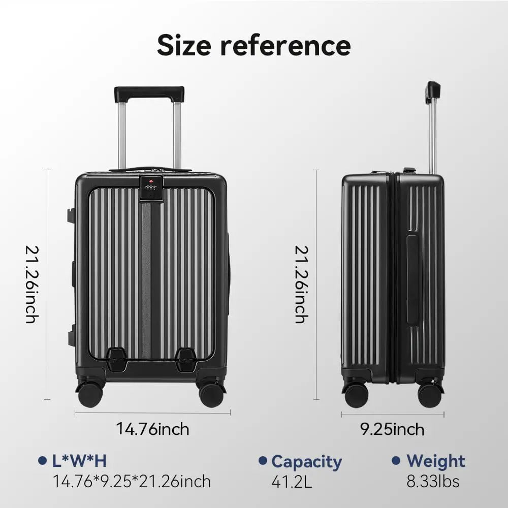 Elite-20" Smart Vacuum Suitcase Carry-On with USB & Pump