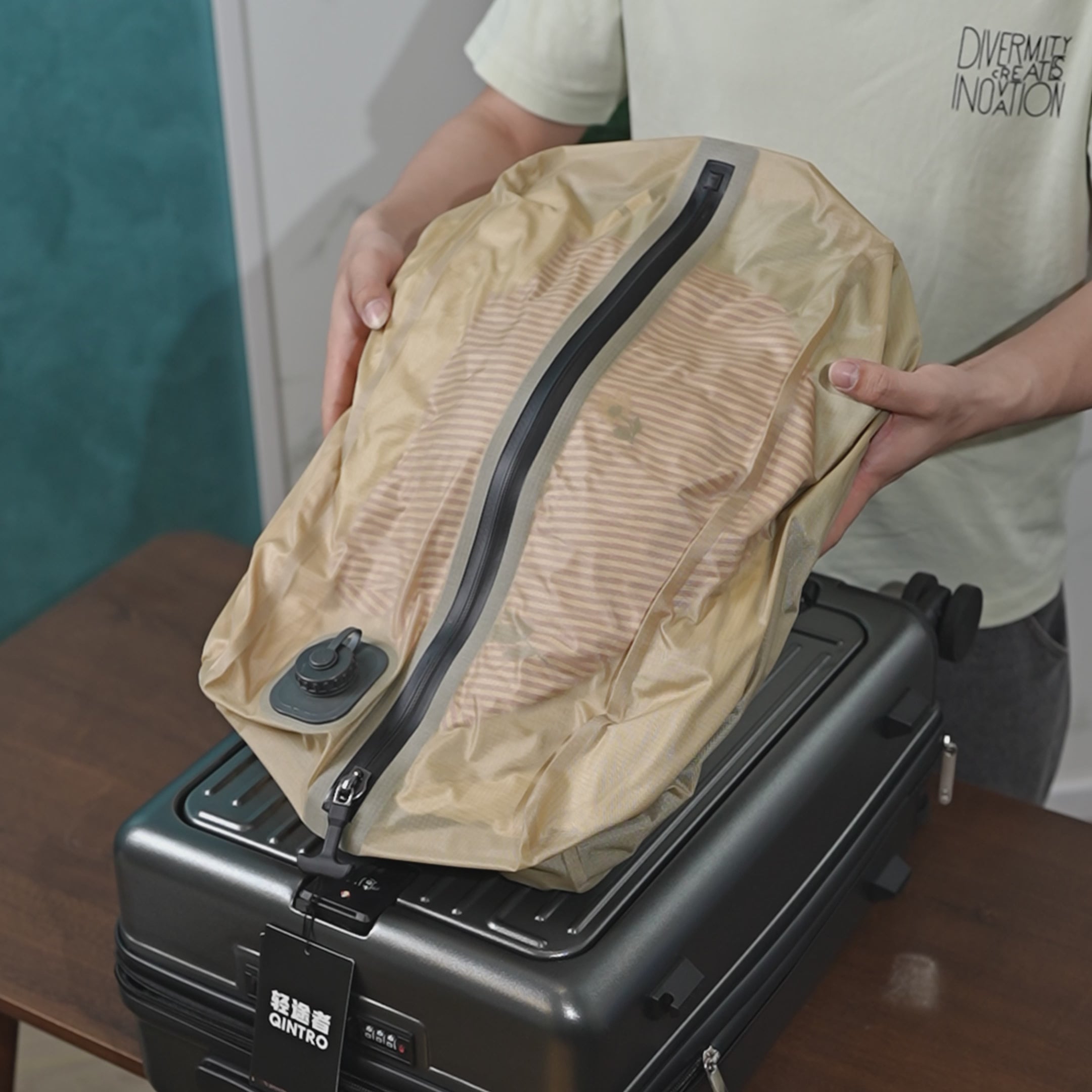 AeroSeal Pro-Reusable Travel Vacuum Storage  Space-Saving Bags-Automatic Version